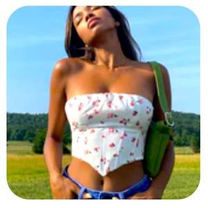 Never worn - Floral Corset Crop